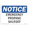 Signmission OSHA Notice, 5" Height, Emergency Propane Shutoff Sign, 7" X 5", Landscape OS-NS-D-57-L-11890 - alternate 1